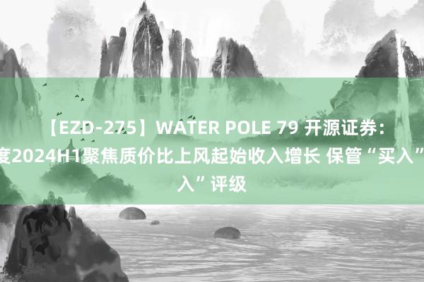 【EZD-275】WATER POLE 79 开源证券：361度2024H1聚焦质价比上风起始收入增长 保管“买入”评级